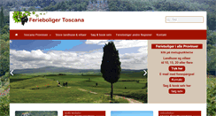 Desktop Screenshot of ferieboligtoscana.dk
